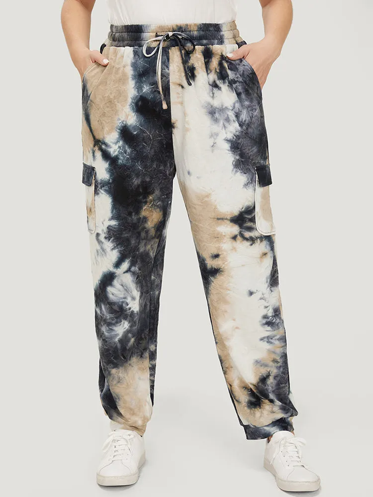 Tie Dye Flap Pocket Drawstring Pants sold by Bloomchic product image thumbnail 2