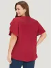 Plain Patchwork Cut Out Petal Sleeve Blouse sold by Bloomchic