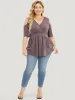Plain Ruffles Cut Out Wrap Arc Hem T-shirt sold by Bloomchic
