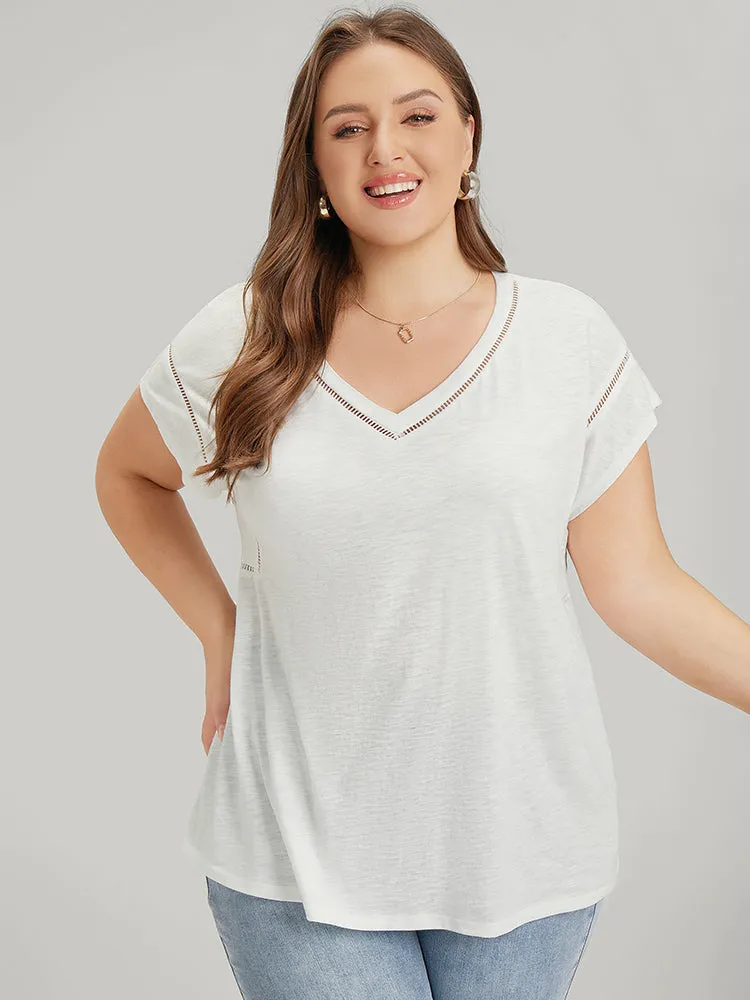 Plain Cut Out Heather T-shirt sold by Bloomchic product image thumbnail 3