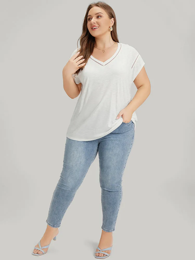 Plain Cut Out Heather T-shirt sold by Bloomchic product image thumbnail 4