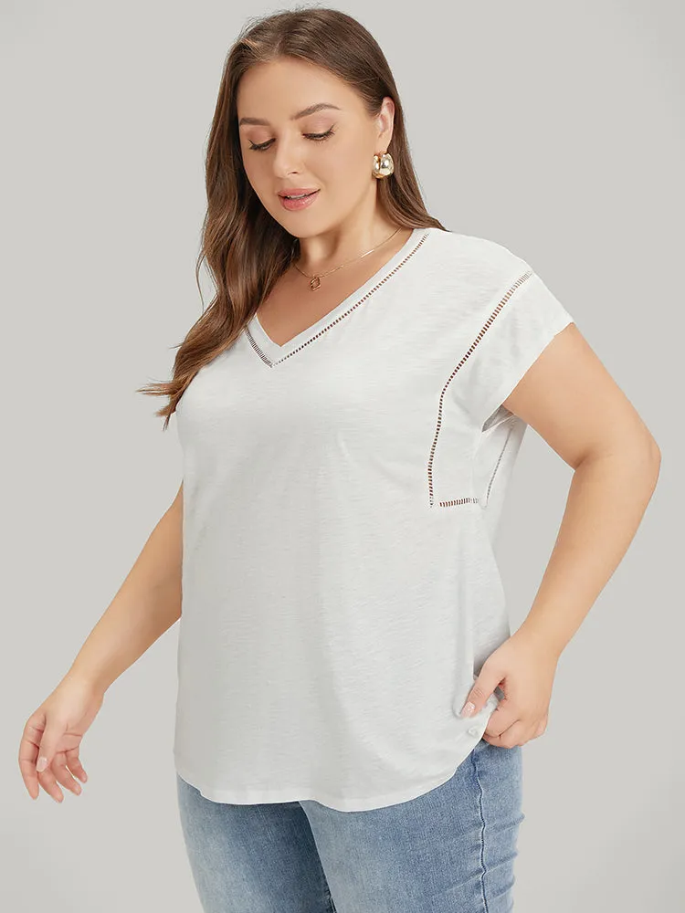 Plain Cut Out Heather T-shirt sold by Bloomchic product image thumbnail 2