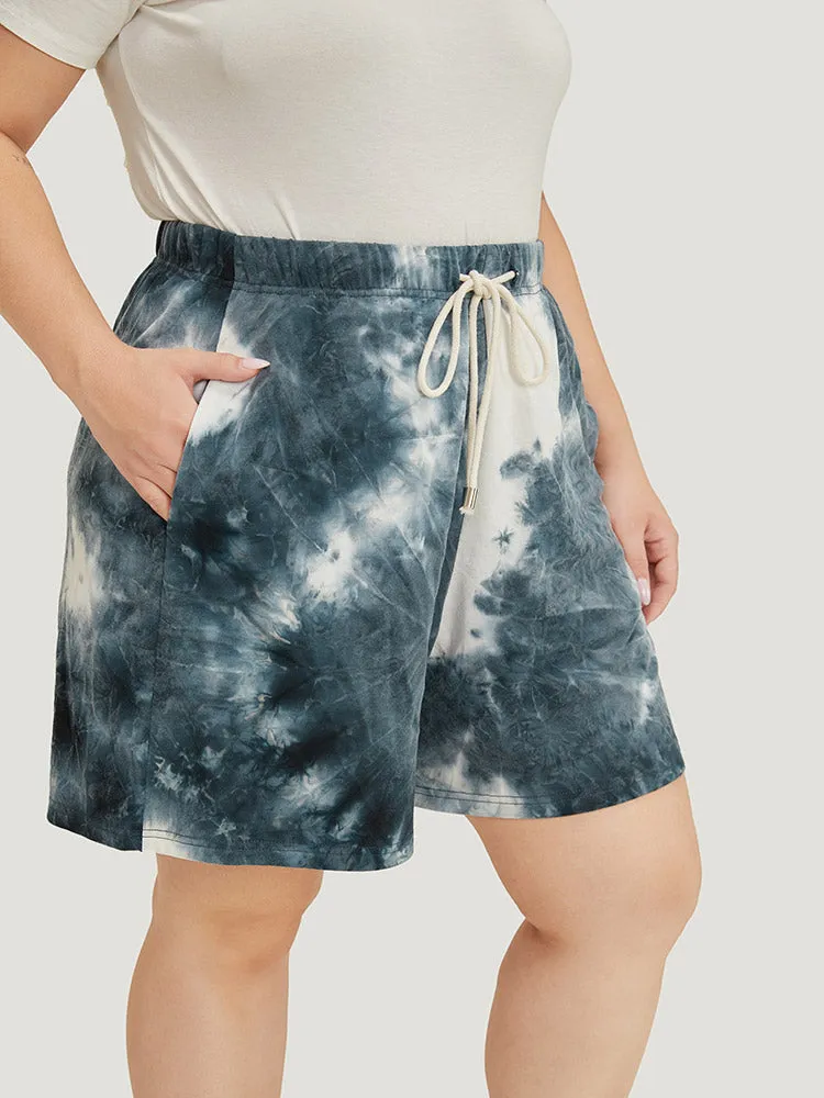 Tie Dye Pocket Drawstring Shorts sold by Bloomchic product image thumbnail 2
