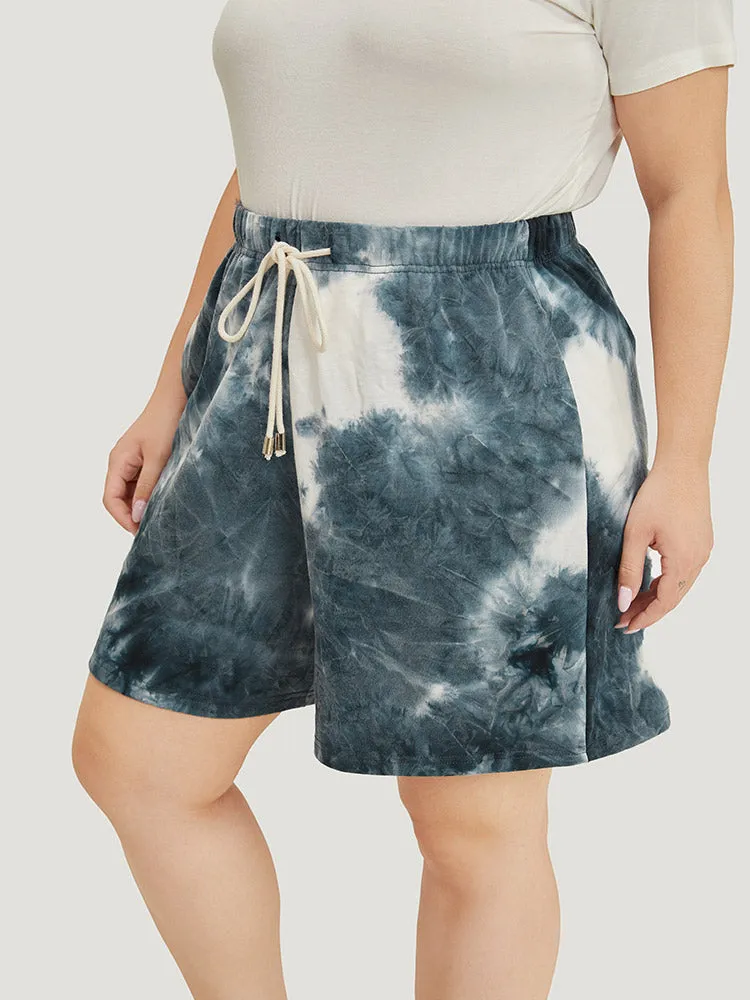 Tie Dye Pocket Drawstring Shorts sold by Bloomchic product image thumbnail 3