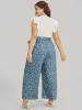 Ditsy Floral Patchwork Wrap Belted Pocket Ruffle Trim Jumpsuit sold by Bloomchic