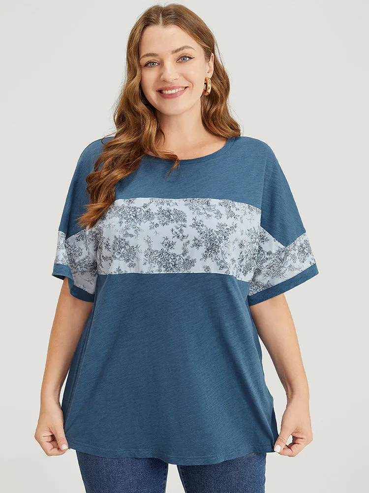 Plant Patchwork Dolman Sleeve T-shirt sold by Bloomchic product image thumbnail 5