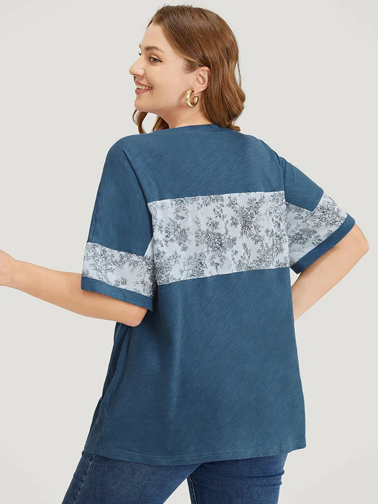 Plant Patchwork Dolman Sleeve T-shirt sold by Bloomchic product image thumbnail 2