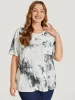 Tie Dye Pocket Rib Knit T-shirt sold by Bloomchic