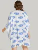 Bandana Print Batwing Sleeve Split Hem Kimono sold by Bloomchic