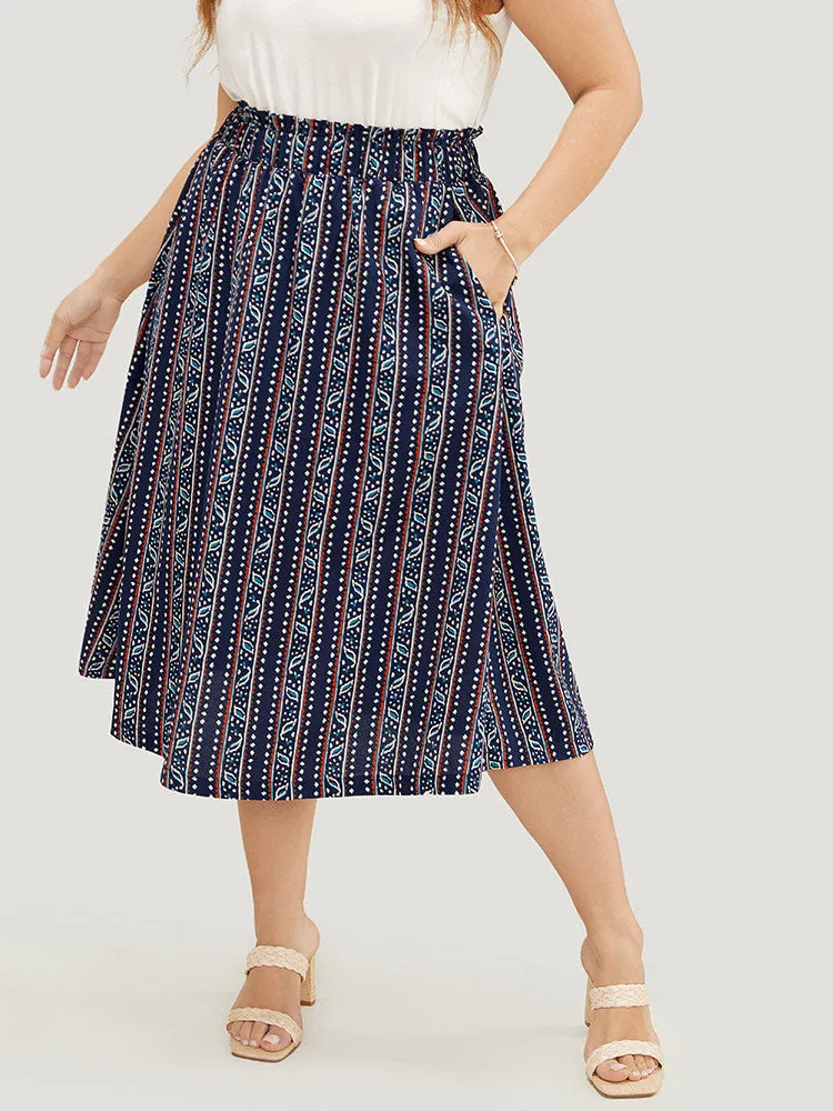 Striped Print Pocket Paperbag Waist Skirt sold by Bloomchic product image thumbnail 2