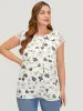 Floral Printed Lace Cap Sleeve Blouse sold by Bloomchic