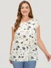 Floral Printed Lace Cap Sleeve Blouse sold by Bloomchic