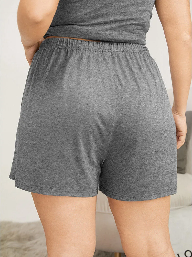 Solid Guipure Lace Pocket Sleep Shorts sold by Bloomchic product image thumbnail 2