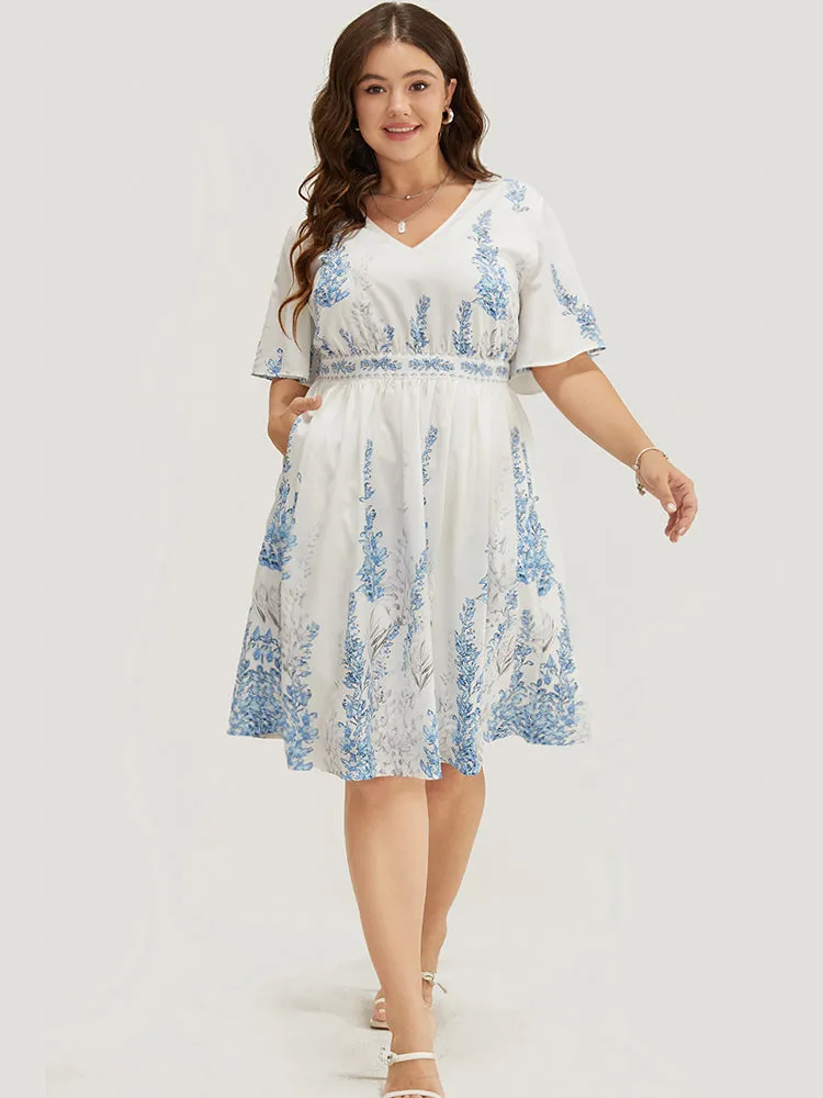 Bandana Print Pocket Ruffle Knee Dress sold by Bloomchic product image thumbnail 4