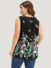 Floral Print V Neck Sleeveless Tank Top sold by Bloomchic