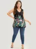 Floral Print V Neck Sleeveless Tank Top sold by Bloomchic