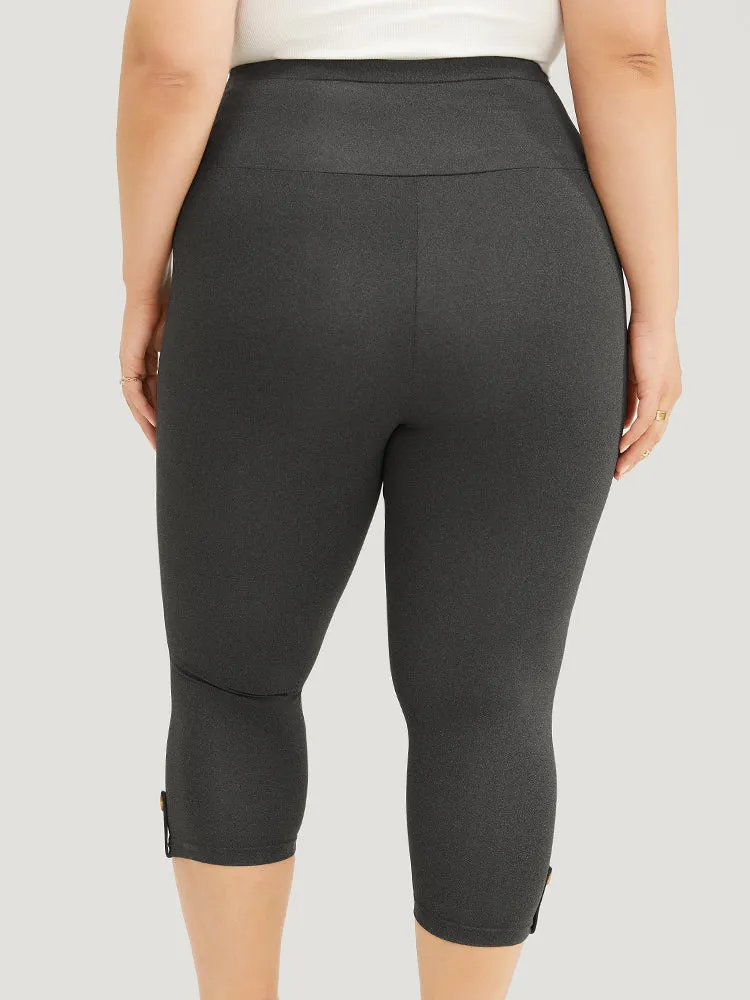 Wideband Waist Skinny Button Detail Leggings sold by Bloomchic product image thumbnail 2