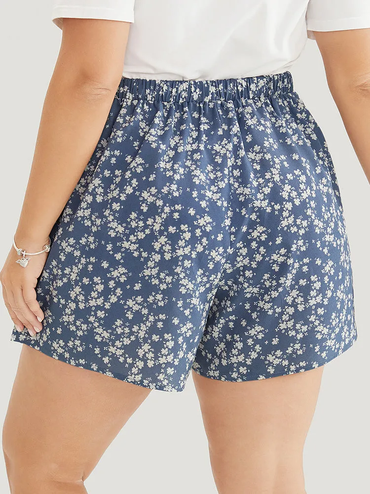 Ditsy Floral Wrap Hem Pocket Knot Side Skort sold by Bloomchic product image thumbnail 5