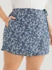 Ditsy Floral Wrap Hem Pocket Knot Side Skort sold by Bloomchic