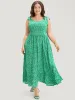 Ditsy Floral Tie Shoulder Pocket Ruffle Hem Maxi Dress sold by Bloomchic