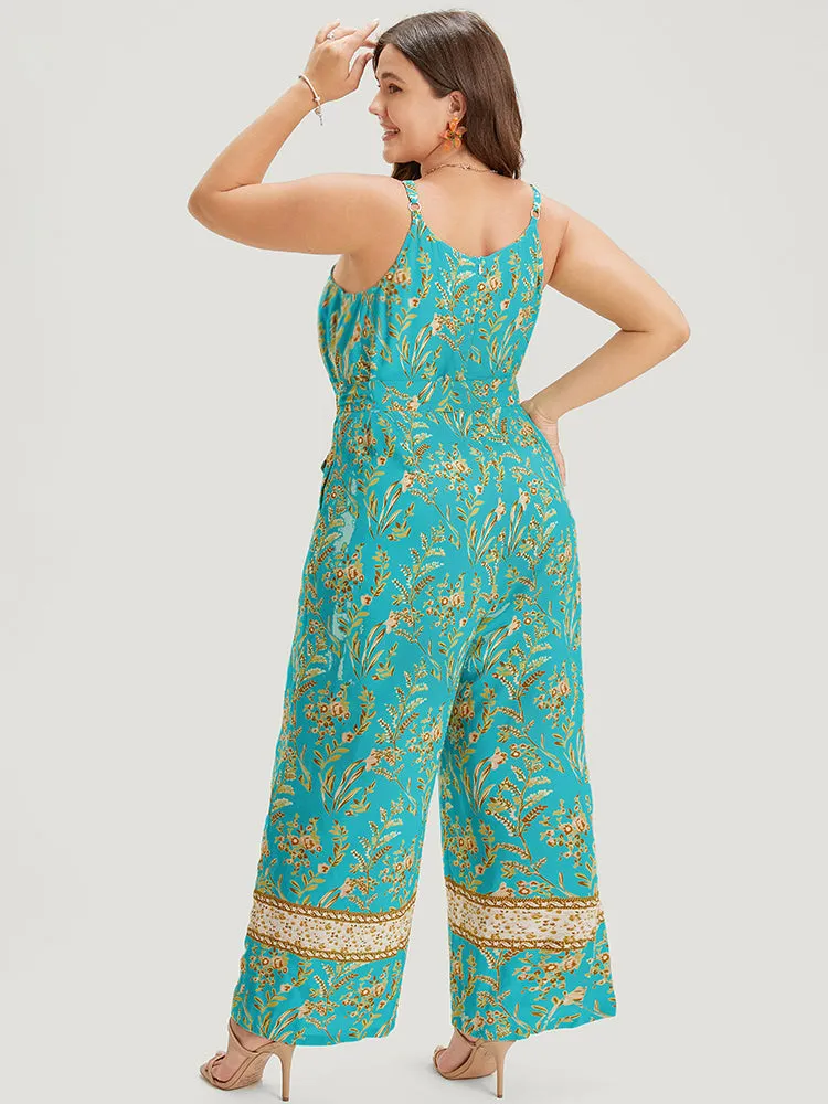 Bandana Print Belt Pocket Spaghetti Strap Jumpsuit sold by Bloomchic product image thumbnail 2