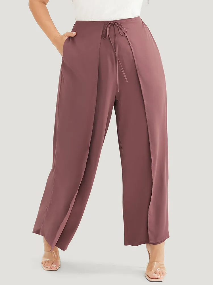 Solid Pocket Cape Detail Ties Pants sold by Bloomchic product image thumbnail 5