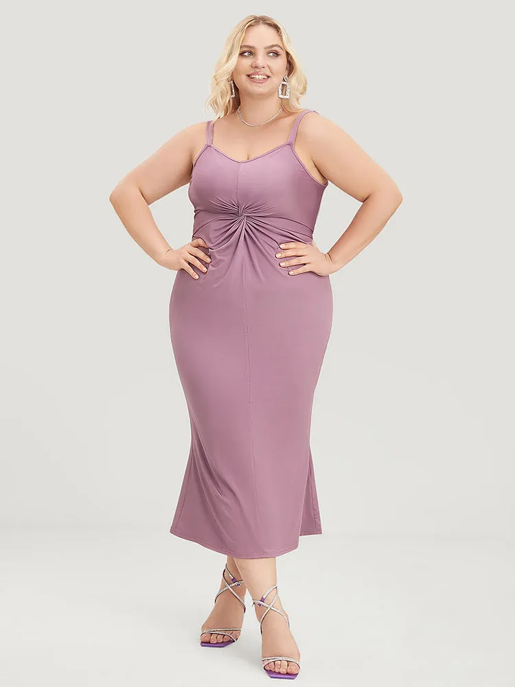 Plain Sleeveless Twist Front Cami Dress sold by Bloomchic product image thumbnail 5