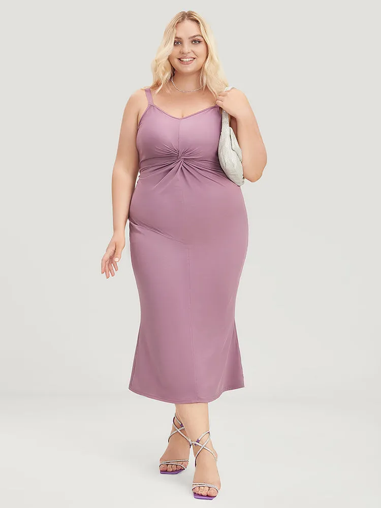 Plain Sleeveless Twist Front Cami Dress sold by Bloomchic product image thumbnail 2
