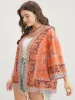 Bandana Print Open Front Kimono sold by Bloomchic
