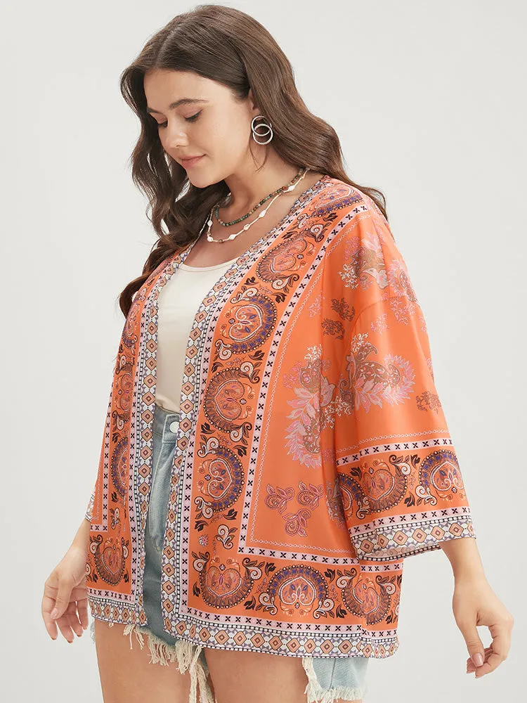 Bandana Print Open Front Kimono sold by Bloomchic product image thumbnail 4