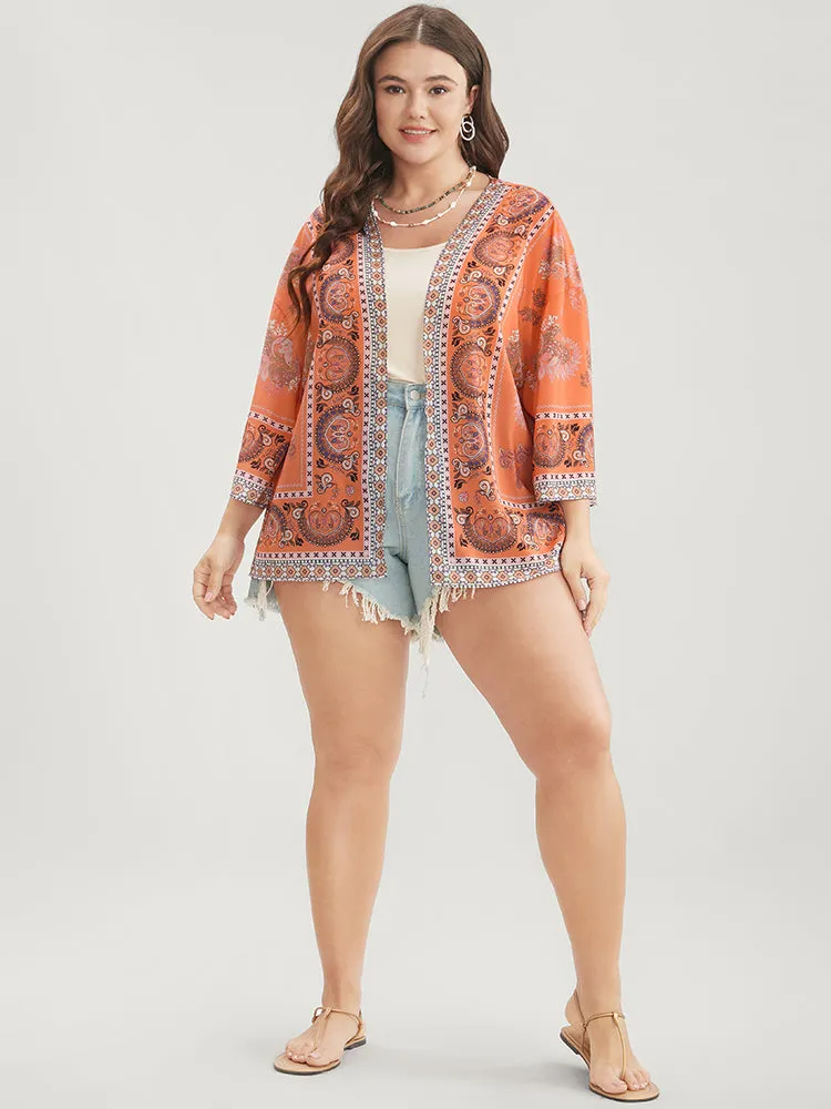 Bandana Print Open Front Kimono sold by Bloomchic product image thumbnail 5