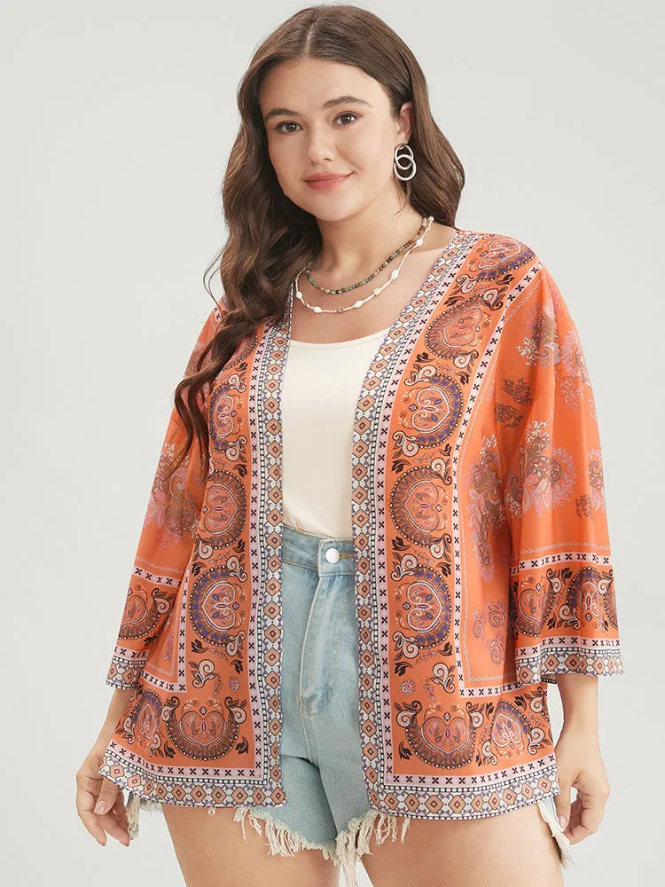 Bandana Print Open Front Kimono sold by Bloomchic product image thumbnail 2