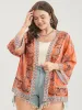 Bandana Print Open Front Kimono sold by Bloomchic
