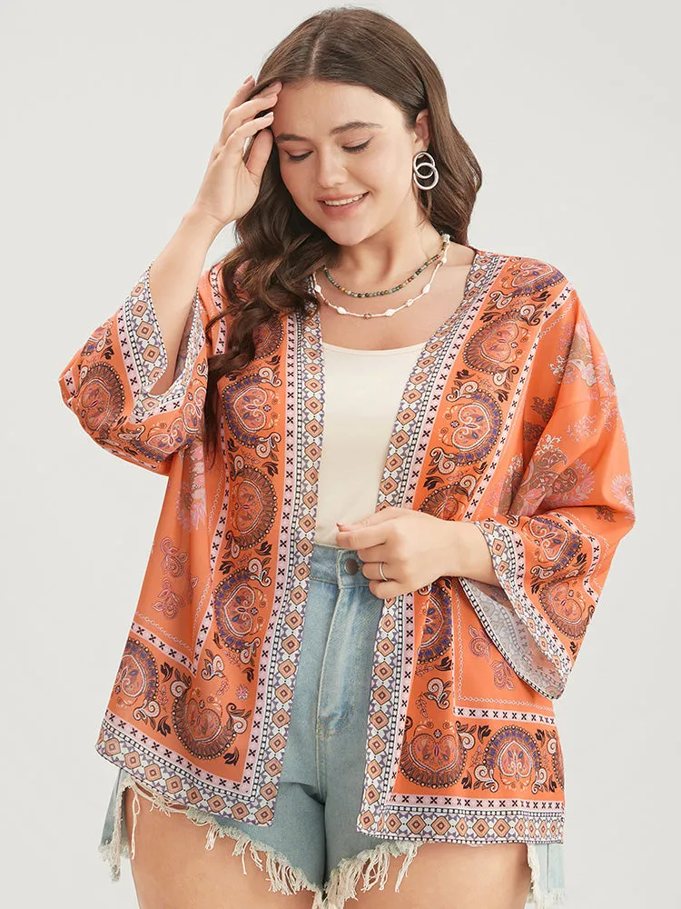 Bandana Print Open Front Kimono sold by Bloomchic product image thumbnail 3