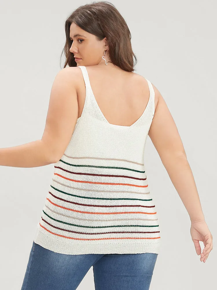 Striped Contrast Sleeveless Knit Top sold by Bloomchic product image thumbnail 5