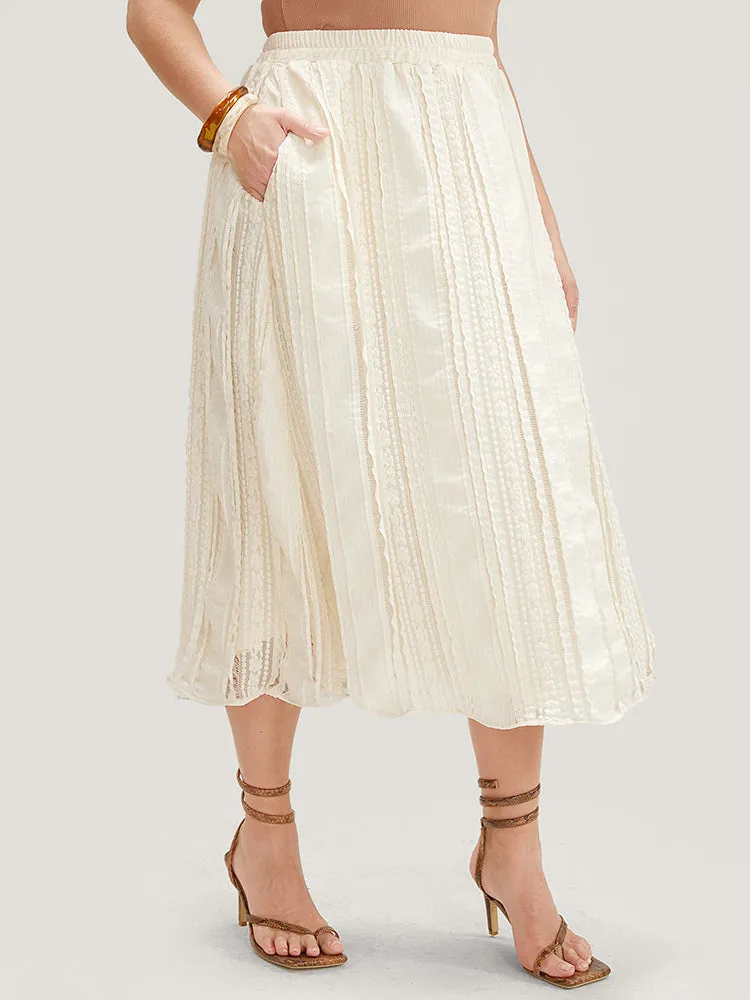 Solid Textured Pocket Plisse Skirt sold by Bloomchic product image thumbnail 4