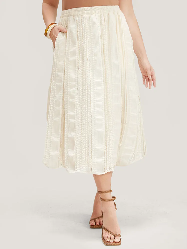 Solid Textured Pocket Plisse Skirt sold by Bloomchic product image thumbnail 2