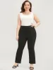 Plain Elastic Waist Bootcut Leggings sold by Bloomchic
