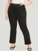 Plain Elastic Waist Bootcut Leggings sold by Bloomchic