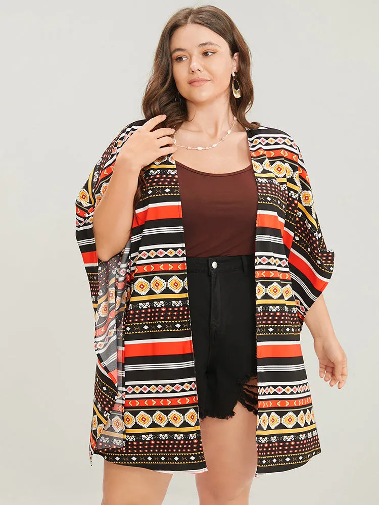 Bandana Dolman Sleeve Open Front Cover Up sold by Bloomchic product image thumbnail 3