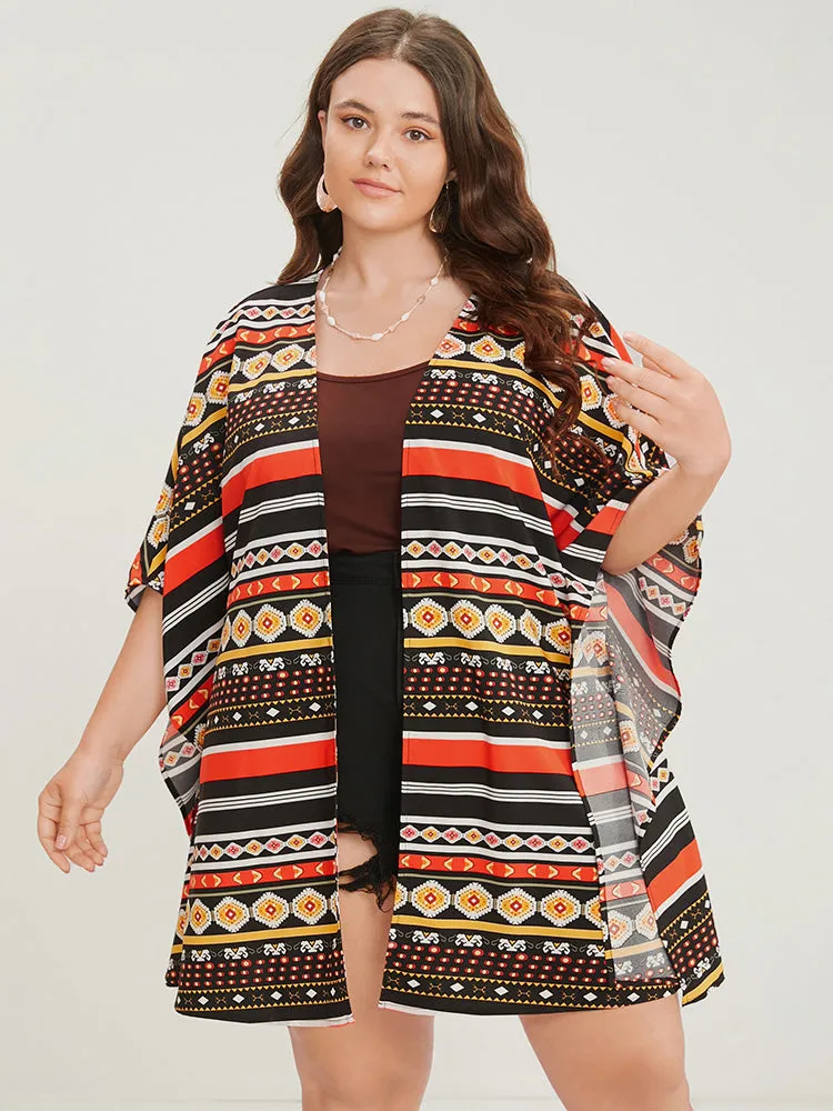 Bandana Dolman Sleeve Open Front Cover Up sold by Bloomchic product image thumbnail 4