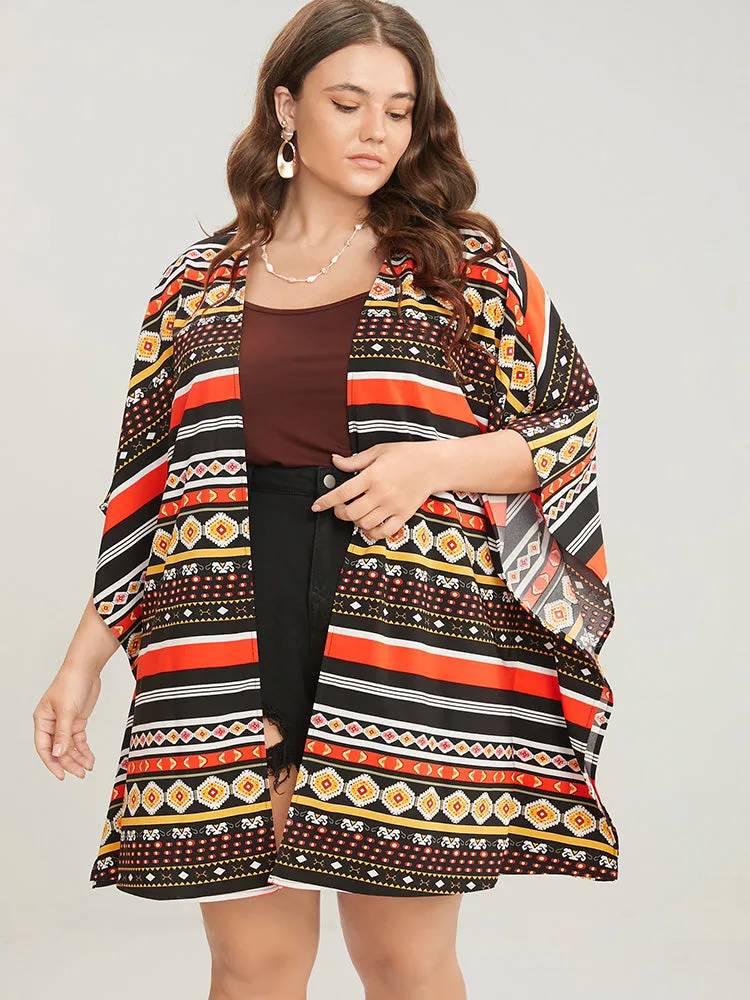 Bandana Dolman Sleeve Open Front Cover Up sold by Bloomchic product image thumbnail 2