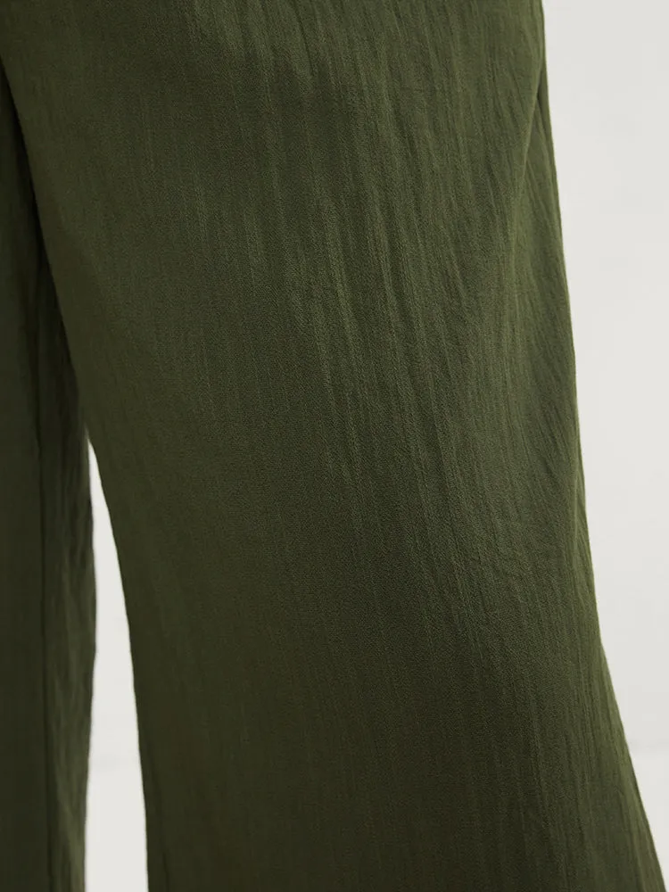 Solid Elastic Waist Button Detail Pocket Loose Pants sold by Bloomchic product image thumbnail 5