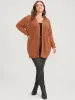 Plain Pointelle Knit Open Front Asymmetrical Cut Out Cardigan sold by Bloomchic