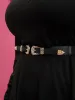 Symmetrical Double Buckle Elastic Belt sold by Bloomchic