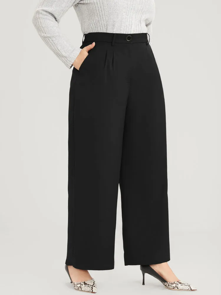 Solid Pocket Elastic Waist Wide Leg Pants sold by Bloomchic product image thumbnail 3