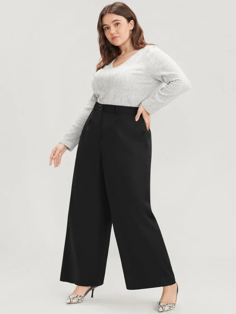 Solid Pocket Elastic Waist Wide Leg Pants sold by Bloomchic product image thumbnail 2