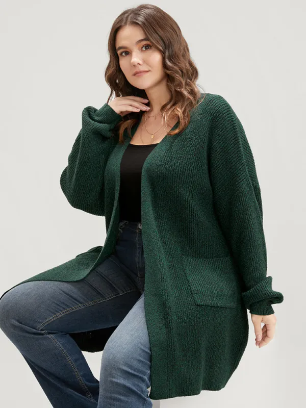 Soft Pointelle Knit Pocket Belted Open Front Cardigan sold by Bloomchic