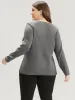 Solid V Neck Crochet Lace Rib Knit Long Tee sold by Bloomchic