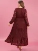 Solid Crochet Lace Lantern Sleeve Pocket Flutter Maxi Dress sold by Bloomchic